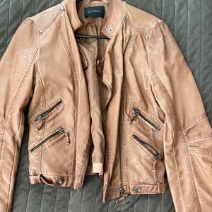 Blu Pepper Tan Leather Jacket